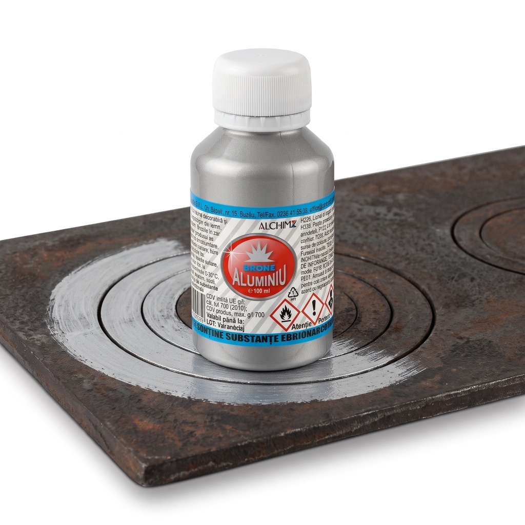 Vopsea Bronz Aluminiu argintie – Producător Alchim 96 Buzău