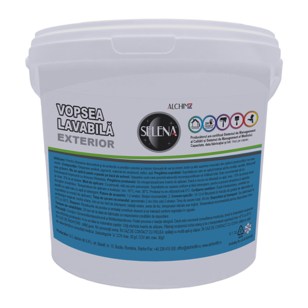 Vopsea lavabilă Selena exterior – Producător Alchim 96 Buzău